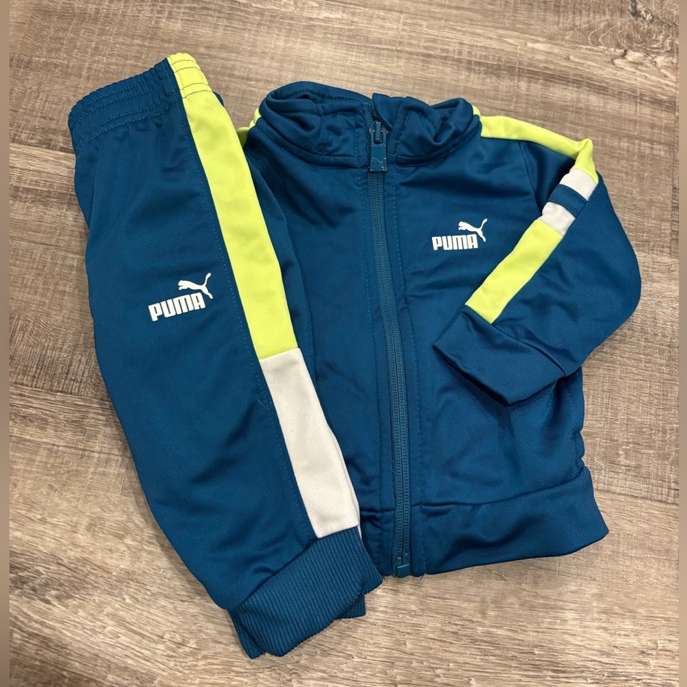 Puma Blue and Yellow Tracksuit